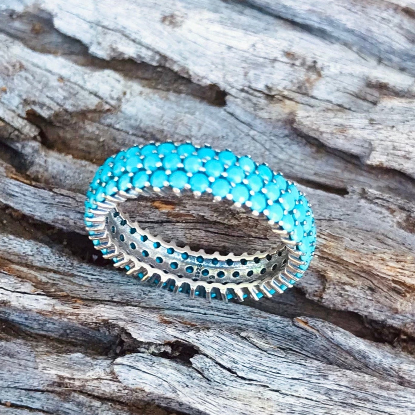 INTERNI SWAN CREEK, Anello Dazzler Turquoise Triplet .925 - in base alla misura